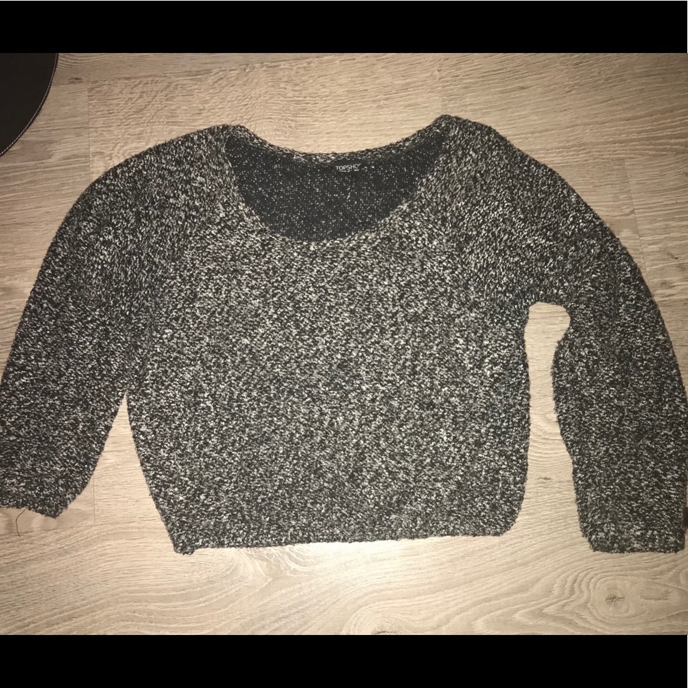 TOPSHOP black/grey sweater
